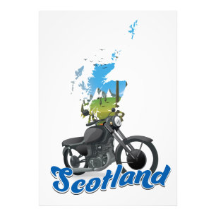 Foto Mapa de motocicleta da Escócia viajante posador