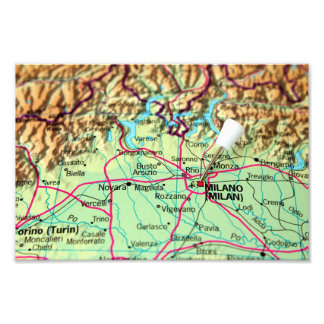 Foto Mapa de pinos da cidade de Milão, Itália