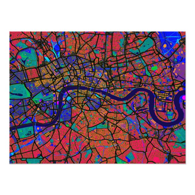 Foto Mapa de Ruas de Londres Inglaterra (Frente)