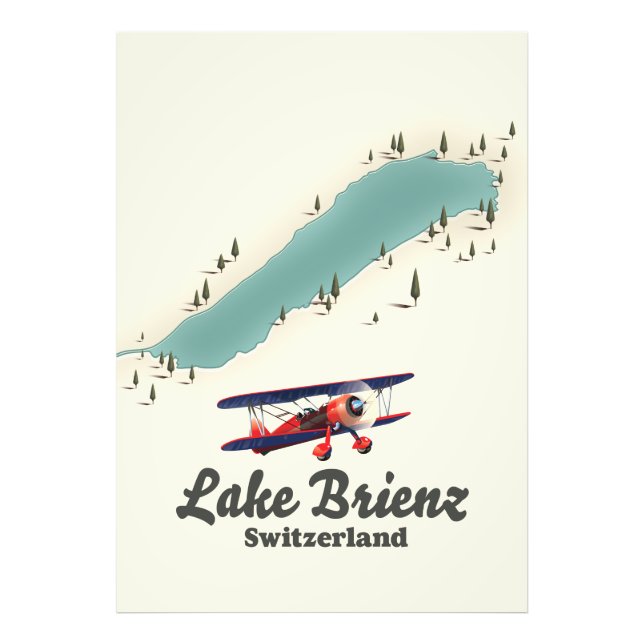 Foto Mapa de Suiças do Lago Brienz (Frente)