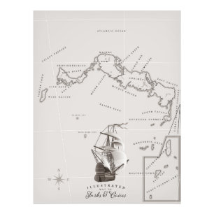 Foto Mapa de Turks e Caicos