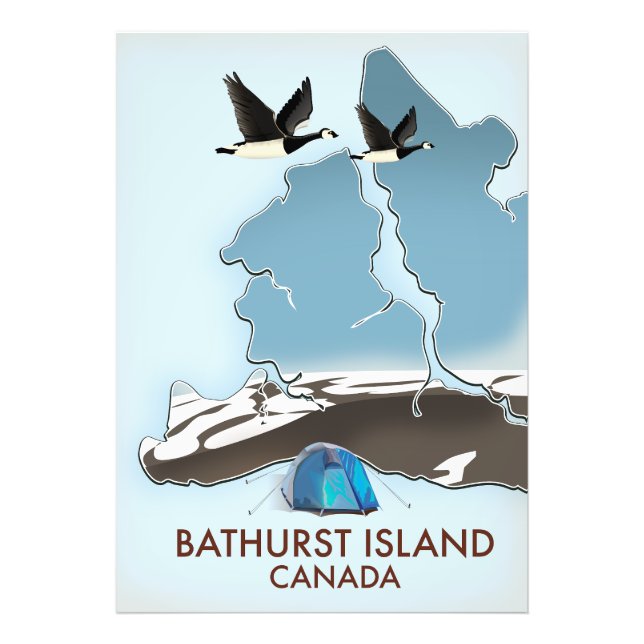 Foto Mapa de Viagem da Ilha Bathurst Canada (Frente)