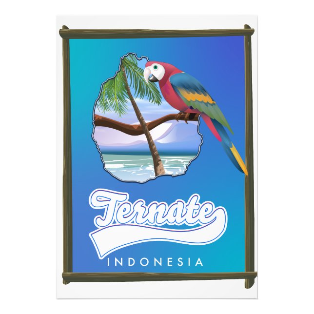Foto Mapa de viagem da Ilha Nias Indonésia  (Frente)