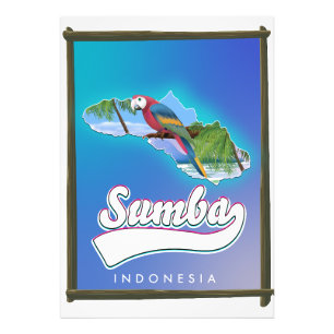 Foto Mapa de viagem da Ilha Sumba Indonésia