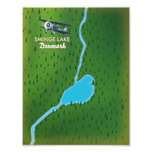 Foto Mapa de viagem do Lago Sminge Dinamarca
