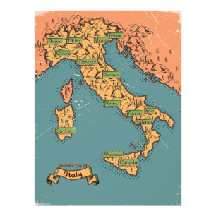 Foto Mapa de viagem ilustrado da Itália