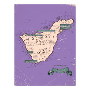 Foto Mapa de viagem ilustrado de Tenerife