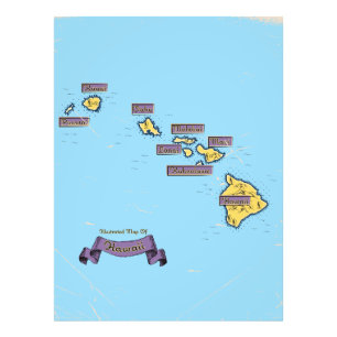 Foto Mapa de viagem ilustrado do Havaí