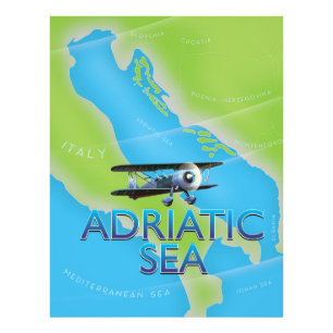 Foto Mapa de voo do mar Adriático