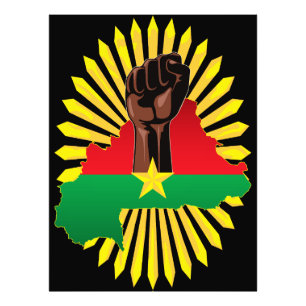Foto Mapa do Burkina Faso, Bandeira e Resistência à Rev