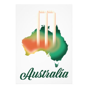 Foto Mapa do críquete da Austrália.