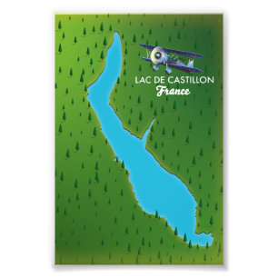 Foto Mapa do Lac de Castillon França