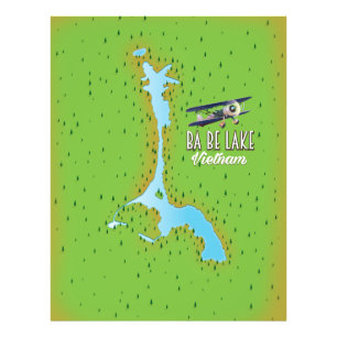 Foto Mapa do lago Ba Be no Vietnã