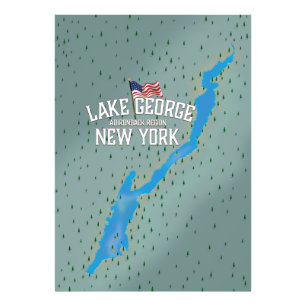 Foto Mapa do Lago George New York