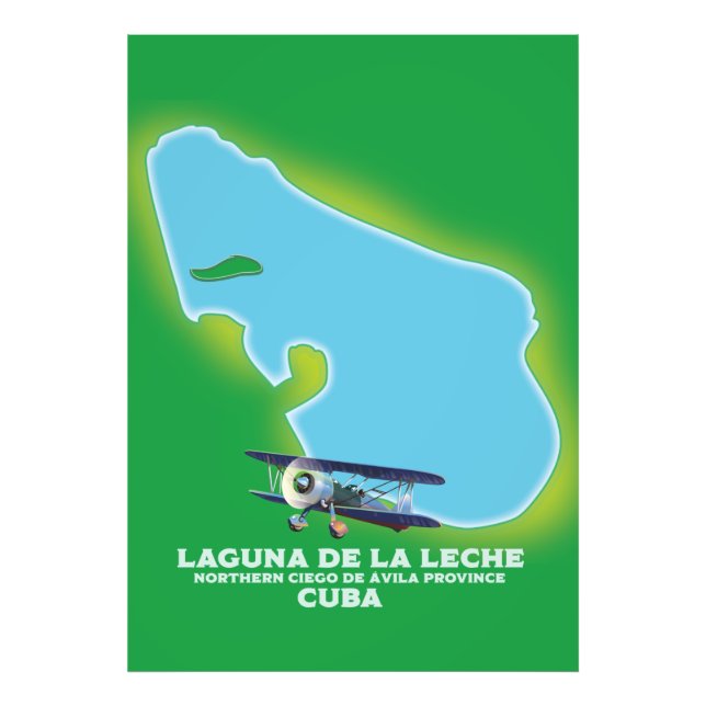 Foto Mapa do lago Laguna de la Leche Cuba (Frente)