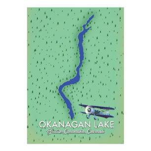 Foto Mapa do Lago Okanagan Colúmbia Britânica Canadá