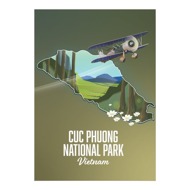 Foto Mapa do Parque Nacional Cuc Phuong Vietnam (Frente)