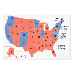 Foto Mapa Eleitoral de 2024 da Academia Americana