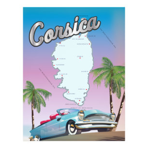 Foto Mapa ilustrado da Córsega