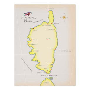 Foto Mapa ilustrado da Córsega