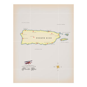 Foto Mapa ilustrado da Jamaica.