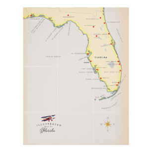 Foto Mapa ilustrado das Ilhas Canárias.