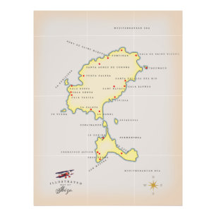 Foto Mapa ilustrado de Ibiza