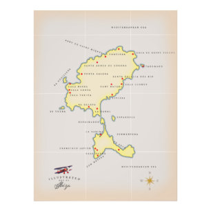 Foto Mapa ilustrado de Ibiza