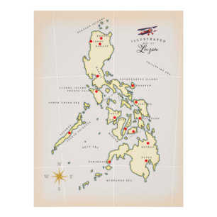 Foto Mapa ilustrado de Luzon Filipinas
