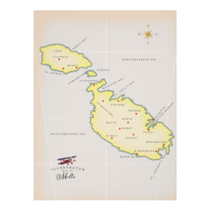 Foto Mapa ilustrado de Malta