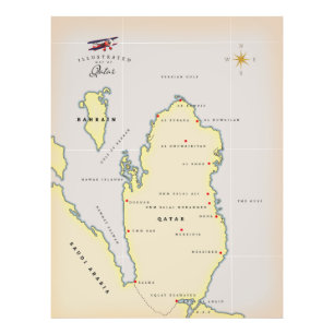 Foto Mapa Ilustrado do Barém
