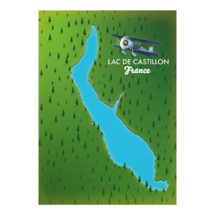 Foto Mapa Lac de Castillon France