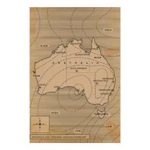 Foto Mapa meteorológico da Austrália