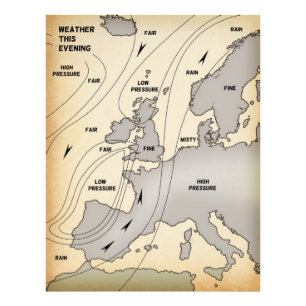 Foto Mapa meteorológico da British Isles & Europe.