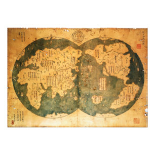 Foto Mapa Mundial Chinês de 1418 por Gavin Menzies