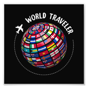 Foto Mapa Mundial de Viajantes, Traveler do Mundo, País