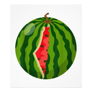 Foto Mapa Palestino Melancia Caligrafia Árabe