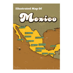 Foto Mapa retrô do México