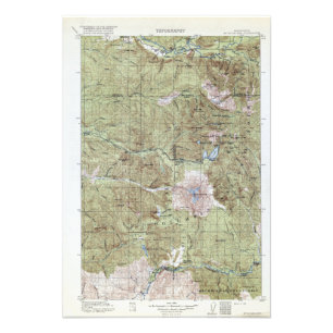 Foto Mapa topográfico Mount Saint Helens do vintage