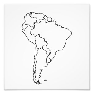 Foto Mapa vazio da América do Sul