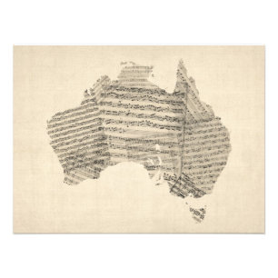 Foto Mapa velho da partitura do mapa de Austrália