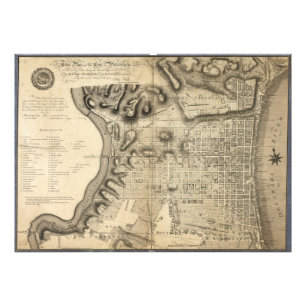 Foto Mapa velho de Philadelphfia Pensilvânia desde 179