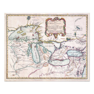 Foto Mapa Vintage dos Lagos Excelentes