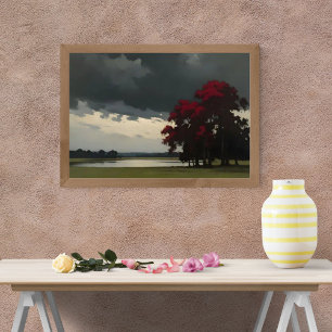 Foto Mapeamento Vermelho Vibrante por Lago Calm