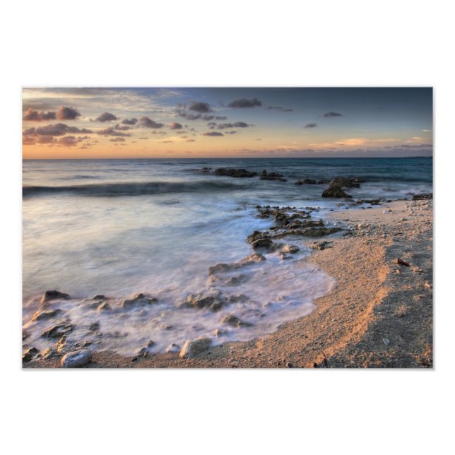 Foto Mar do Caribe, Ilhas Cayman. Ondas quebrando (Frente)