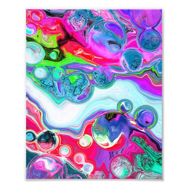 Foto Marble Colorful Fluid Art (Frente)