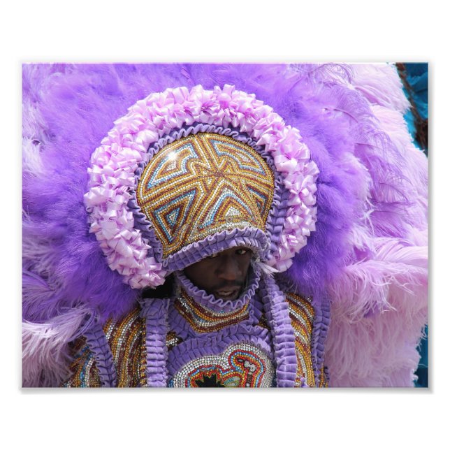 Foto Mardi Gras Indian em Nova Orleans (Frente)