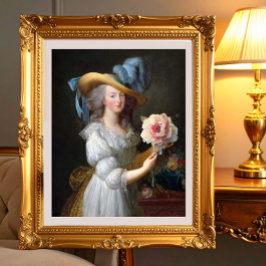 Foto Marie Antoinette com uma peônia rosa