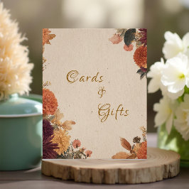 Foto Marigold Rustic Floral Wedds Cards & Gifts Sinal
