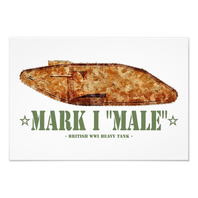 Foto Mark I Male World War One British Heavy Tank WI (Frente)